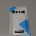 NITITOP Compatible with iPhone 7 Plus / 8 Plus Case Clear Cute Rose Flower Floral Leaves Pattern for Women Girls Color Frame Slim Durable Shockproof Protective Phone Cover - White