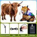 Leyndo 5 ft Summer Inflatables Highland Cow with Gnome Inflatable Outdoor Decoration for Summer Outdoor Garden Lawn Yard Party