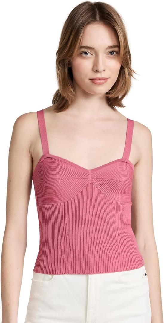 Steve Madden Women's Bustier Me Up Top Sweater (Large)