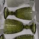 Green Wine Glasses set of 4, Green Goblets, Vintage Drinking Glassware, Colored Glassware Set for Party Home Wedding Baby Shower