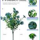 Faux Artificial Plants Flowers for Outdoor Planters Spring Summer Decor 16 Bundles Fake Eucalyptus Silk Daisy UV Resistant Realistic Used for Outside,Home,Front Porch,Patio,Yard Decorations