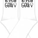 Novelty Socks for Golf Lovers, Golfers Men & Women - Born To Play Golf - Gifts for Birthday, Christmas, Father's Day, Mother's Day, etc.(112)