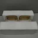 Glass Food Storage Jars 3.6 Qt Set of 2, Glass Storage Containers Clear Glass Food Canister with Bamboo Lid Airtight For Serving Tea, Coffee, Flour, Sugar, Candy, Cookie, Spice and More (Square)