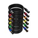 XLR Cables, XLR Microphone Cable 25 ft 6 Pack, Gold-Plated 3-pin XLR Speaker Cable Male to Female Balanced Mic Cable