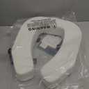 Lunderg Padded Toilet Seat Riser for Seniors - Adds 3 inches. Universal Fit - FIRM Raised Toilet Seat Cushion with High-Density Foam for Enhanced Comfort & Elevation. Post-Surgery Must have (White)