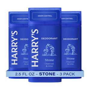 Harry's Aluminum Free Deodorant for Men - Odor Control, Stone Scent, 2.5 Oz, 2-Pack, Men's Deodorant