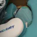 Mambobaby Non-Inflatable Baby Pool Float with Tail and Canopy UPF 50+ Sun Protection No Flip Over Infant Swim Float Skin-Friendly Mambo Float Swim Trainer Solid Baby Swimming Ring (Rainbow Blue), adjustable