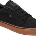 DC Men's Anvil TX Skate Shoe,Black/Gum,12.5 M US