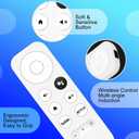 Amzpas Voice Remote for Google Chromecast 4K Snow TV, G9N9N Replacement Remote Control for Google TV HD/4K Snow Streaming Stick, GA01409-US, GA01919-US, GA01920-US, GA01923-US, GA02463-US, GA02464-US, White
