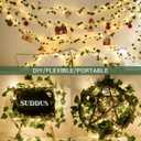 suddus Vine with Fairy Lights Battery Operated, 33ft 100 LED Ivy String Lights with Remote, Leaf Lights for Bedroom, Room, Wall, Garden, Party, Wedding Dorm Decor (Warm White)