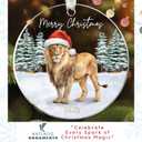 Lion Ornament - Lion Ornaments for Christmas Tree, Wildlife Christmas Ornaments - Woodland Animals Gifts for Women, Men - Acrylic Hanging Ornament 2025