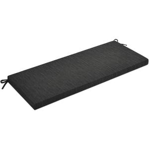 baibu 36 Inch Classic Solid Color Bench Cushion with Ties, Non-Slip Indoor Outdoor Rectangle Bench Seat Cushion Standard Size Foam Pad with Machine Washable Cover (Black, 36x15x1.5in) (36x15x1.5 Inch (Pack of 1))
