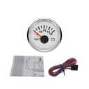 ELING Waterproof Voltmeter Volt Meter 12V 8-16V with Backlight 52mm(2") for Car Motor Boat Golf Cart (White+Stainless Steel)