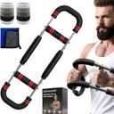 Twister Arm Trainer, 60-110lb Adjustable Resistance Workout Equipment Twister Arm Chest Exerciser Power Twister Bar, Portable Chest Press Machine Detachable Design Fitness for Home & Gym