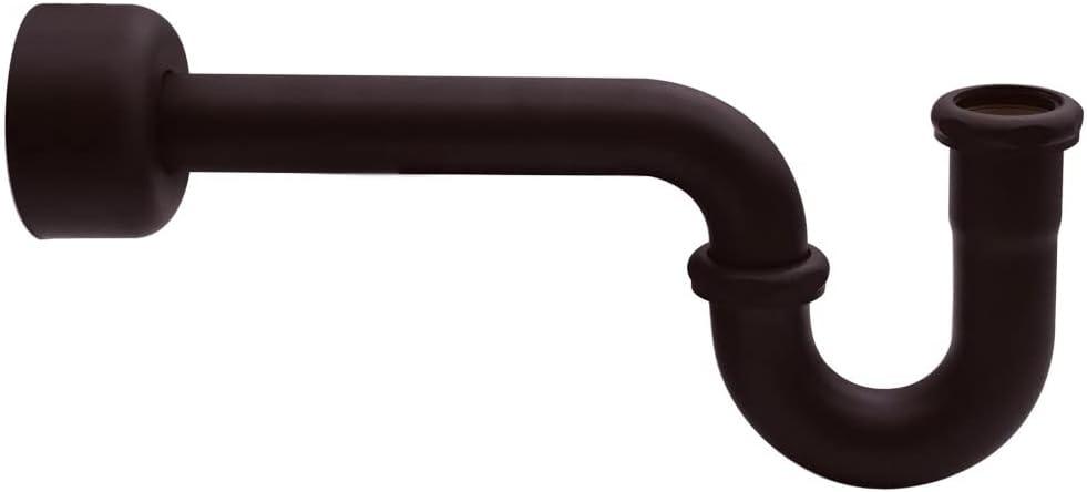 Westbrass A401-1-12 1-1/4" x 1-1/4" P-Trap with High Box Flange, Oi Rubbed Bronze
