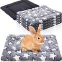 4 Pcs Reversible Dog Bed Mat, Soft Machine Washable Kennel Pad and Crate Mat for Small Medium Large Dogs, Pet Bedding for Home Travel and Crates (18 x 14 x 1.6 Inch,Gray)