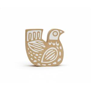 Textile Printing Block Bird Hand Carved Wooden Stamp Wood Block Printing Textile Stamps for Fabric/Pottery Blocks- 6 Inch