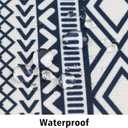 Outdoor Tablecloth with Umbrella Hole and Zipper, Rectangle Patio Table Covers for Spring/Summer, Machine Washable Outdoor Picnic Table Cloth (Boho, 60" 84" Rectangular)