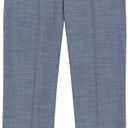 Tommy Hilfiger Boys' Flat-Front Dress Pant, Straight Leg Fit, Zip Fly & Belt Loops, Side & Back Pockets, Blue Sharkskin, 12