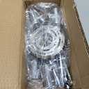 ASGYISA 6-Lights Semi Flush Mount Ceiling Light Fixture Modern Chrome Matte Sputnik Chandelier Farmhouse Ceiling Lighting for Kitchen Bedroom Dining Room Living Room