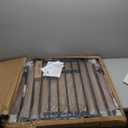 Babelio 29.7-46.5" No Bottom Bar Baby/Dog Gate for Stairs, House and Doorways, Auto Close Safety Pet Gates with Large Walk Thru Door, Hardware Mount, Black