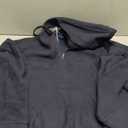 Amazon Essentials mens Quarter-Zip Oversized-Fit Hoodie Sweatshirt (Medium, Black)