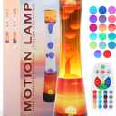 17 Colors Changing Liquid Motion Lamp with Remote,15.6" LED Night Light Relaxing Table Lamp for Kids & Adults, Liquid Light for Bedroom Home Decor (Sunset)