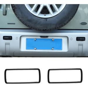 PIUGILH Rear Bumper Heavy Duty Trailer Hitch Tow Hook Hole Decoration Cover Frame for Land Rover Defender 90 110 130 2020-2023 (Black)