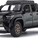 Toy Trucks for Boys 1 24 Diecast Cars Tacoma Toy Truck,Collectible Metal Pickup Trucks Model Car Kits,Pull Back Tacoma Truck Toy with Lights and Sounds,Toy Trucks for Boys Age 4-7Black