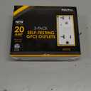 GFCI Outlet 20 Amp [3-Pack], ETL Listed, Non-Tamper-Resistant GFI Duplex Receptacles with LED Indicator, Self-Test Ground Fault Circuit Interrupter, White, 3 Piece