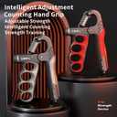 Grip Strength Trainer, Hand Grip Strengthener with Adjustable Resistance 11-220Lbs(5-100KG), Automatic Counter, Ergonomic Design, Forearm Strengthener for Musicians Athletes and Injury Recovery