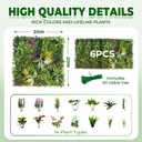 Artificial Grass Wall Panels: 20''x20'' (6PCS) Boxwood Hedge Panels, UV-Anti Privacy Fence Screen, Fake Greenery Backdrop for Indoor Outdoor Garden, Party, Wedding Decor