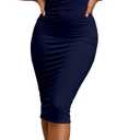 Nimsruc Summer Dresses for Women 2026 Sexy Tank Top Bodycon Pencil Sleeveless Basic Midi Club Dress, Navy Blue S