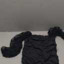 EXARUS Girls Bodycon Dress Ruched Teen Mesh Pattern Long Sleeve Party Dance Short Fitted Square Neck Fancy Cute Dresses  Size 140, 10Y