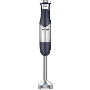 Mueller Pro Series Hand Blender, 500W Immersion Blender, Heavy-Duty Titanium Steel Blades, Stepless Speed Control, Detachable Shaft, Ergonomic Handle, Grey