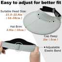 4 x ZOORON Sun Visor Hats for Women Men Wide Brim Sun Hats Women Men Adjustable Ponytail Sun Hats Foldable UPF 50+ (Gray)