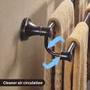 WOLIBEER Bronze Double Towel Bar, Adjustable 14.96 to 26.57 inches Towel Holder Oil Rubbed Farmhouse Towel Rack Rustic Towel Hanger Bathroom Wall Mounted