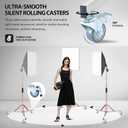 Heavy Duty Light Stand with Casters, 10.5ft/320cm Adjustable Tripod Stand