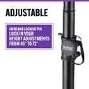 On-Stage SS7761B All-Aluminum Speaker Stand (Folding Portable Tripod Loudspeaker Stand, Nonslip Rubber Feet, Height Adjustable, Locking Pin, Mounts PA Speakers with 1 3/8 or 1 1/2 Sockets, Black)