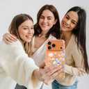 for iPhone 17 Pro Case with Screen Protector [Full Camera Protection] Flower Pattern Design,Clear Soft Shockproof Floral Phone Cover for Women Girls 2025 6.3"(Oriental Lily)