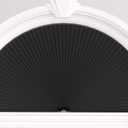 Myshade Arch Window Shades Half Circle Blackout Cellular Shades Cordless No Drill Blinds for Windows Half Moon Honeycomb Fabric No Tools Room Darkening Shades Easy Install (1PCS Black 24" W X 12" H)