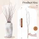 Thiccywoov 12 Pcs Real Dried Willow Branches 38 Inches Natural Curly Willow Twigs for Decorative Large Floor Vases Crafts DIY Floral Arrangements Centerpiece Rustic Wedding Garden Home Decor