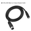 MEIRIYFA 5 Pin Din MIDI to 3.5mm TRS Audio Cable, 3.5mm(1/8in) TRS Stereo Female to 5-Pin Din Male Professional Audio Cord Adapter for Amplifiers, HI-FI Sound Systems