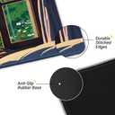 2 x Black Cat Perched on a Windowsill Gaming Mouse Pad with Non-Slip Rubber Base, Large Kawaii Anime Mousepad with Stitched Edges, Long Keyboard Mat for Laptop and Mouse, 31.5 x 11.8 inches