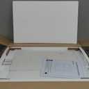 Farmhouse Record Player Stand, 3 Tier End Table, Turntable Stand with Vinyl Record Storage, Wood Record Holder Cabinet Dispaly Shelf for Living Room,Bedroom,Office,Antique White