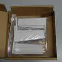 Chunful 2 Pair Rear Drawer Track Socket Back Plates Mounting Brackets Durable Plastic Drawer Track Back Plate Left and Right Close Locker Slides Socket for Repairing Replacing (White)