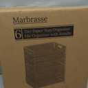 Marbrasse 6 Tier Paper Organizer Letter Tray - Mesh Desk File Organizer with Handle, Paper Sorter Organizer for Letter/A4 Office File Folder Holder - Black