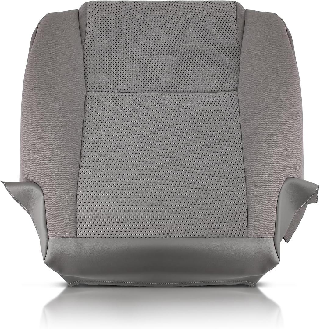 AUTOKAY Cloth Driver Bottom Seat Cover Gray Fits for Toyota Tacoma 2009-2015 - Manual, Gray
