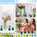 Wenqik 10 Pcs Spring Decorations for Home 3D Wooden Tulip Decor Assorted Color Tulip Figurines Set, Rustic Spring Tiered Tray Decor for Easter Party Home Shelf Table Centerpiece MotherS Day Gifts