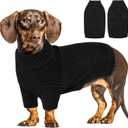 Queenmore Dog Sweaters for Medium Dogs Boy,Medium Dog Sweater,Dogs Christmas Sweaters,Thick Knit Turtleneck Pullover,Extremely Soft & Warm Pet Winter Clothes for Girl Male Female (Black)
